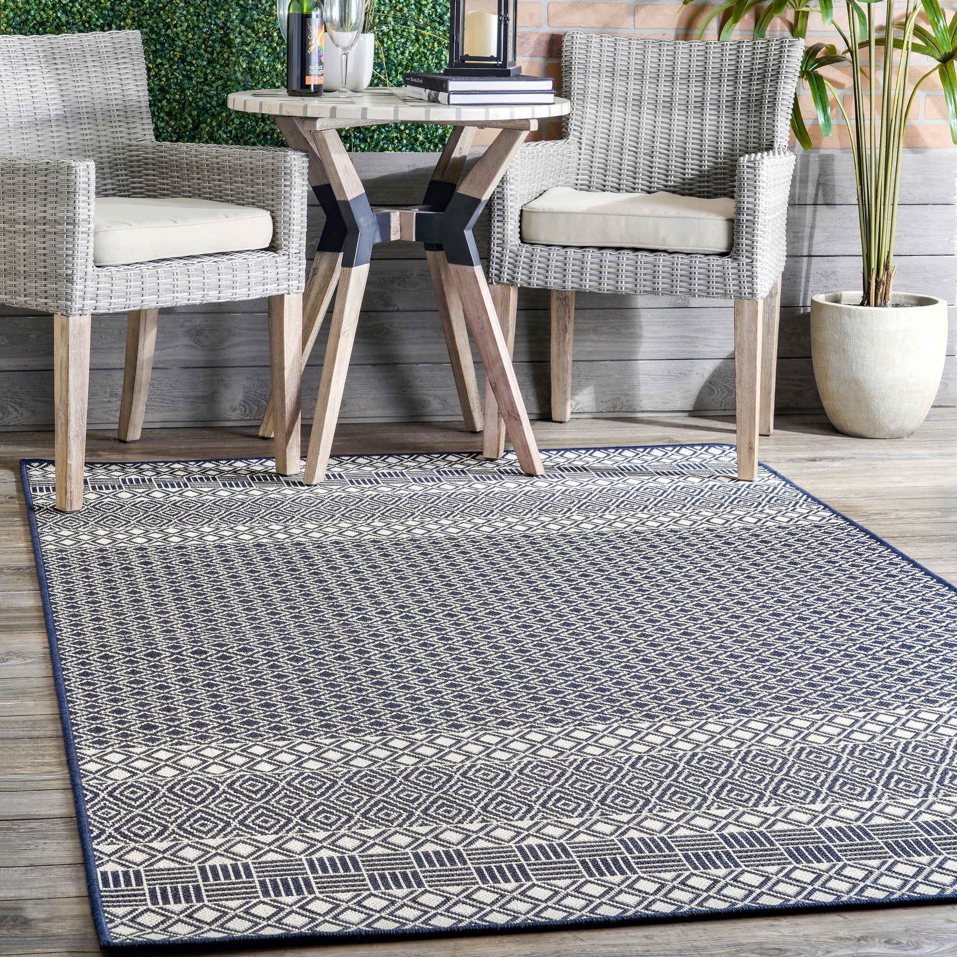 Nuloom Tilly Lattice Nti2870A Blue Area Rug