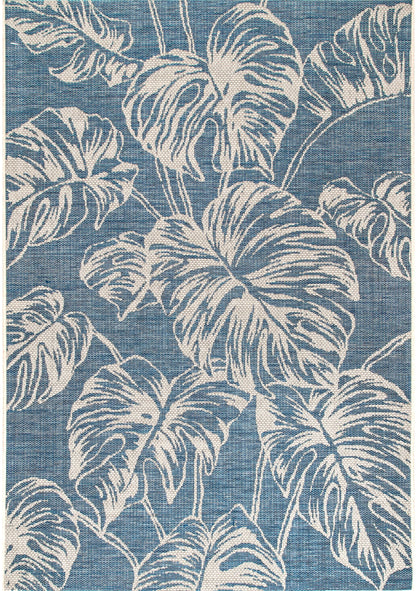 Nuloom Belle Palm Leaves Nbe2837A Blue Area Rug