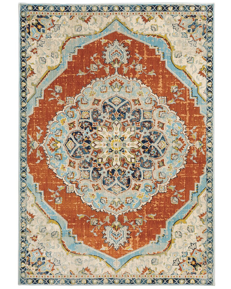 Oriental Weavers Sphinx Xanadu 1332Q Orange / Blue Area Rug