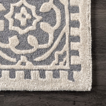 Nuloom Lee Rosette Nle2673A Ivory Area Rug