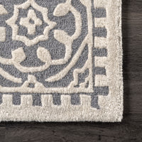 Nuloom Lee Rosette Nle2673A Ivory Area Rug