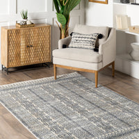 Nuloom Janene Tribal Banded Nja1543A Blue Area Rug