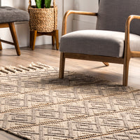 Nuloom Alex And Textured Nal3589A Natural Area Rug