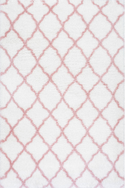 Nuloom Nelda Trellis Kids Nne2915A Baby Pink Area Rug