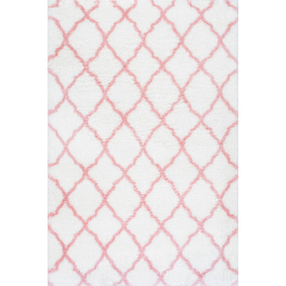 Nuloom Nelda Trellis Kids Nne2915A Baby Pink Area Rug