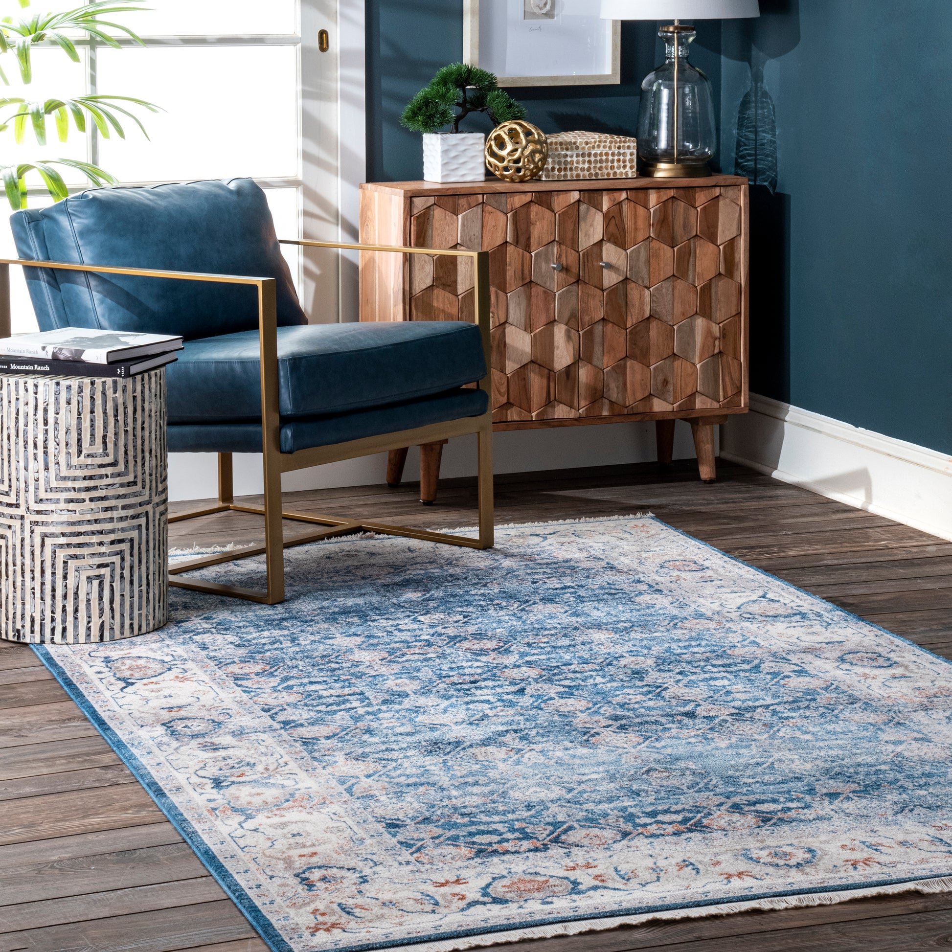 Nuloom Fernanda Persian Nfe2132A Blue Area Rug