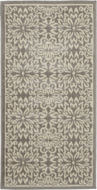 Nourison Jubilant Jub06 Ivory / Grey Damask Area Rug