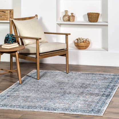 AreaRugs.com Wavaj Nwa1305A Light Blue Area Rug