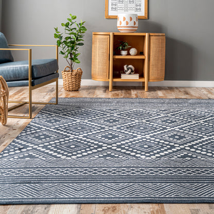 AreaRugs.com Wavaj Nwa1271A Blue Area Rug