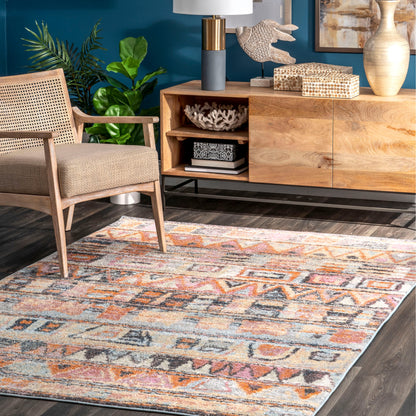 Nuloom Madelyn Fading Banded Tribal Nma1910A Multi Area Rug