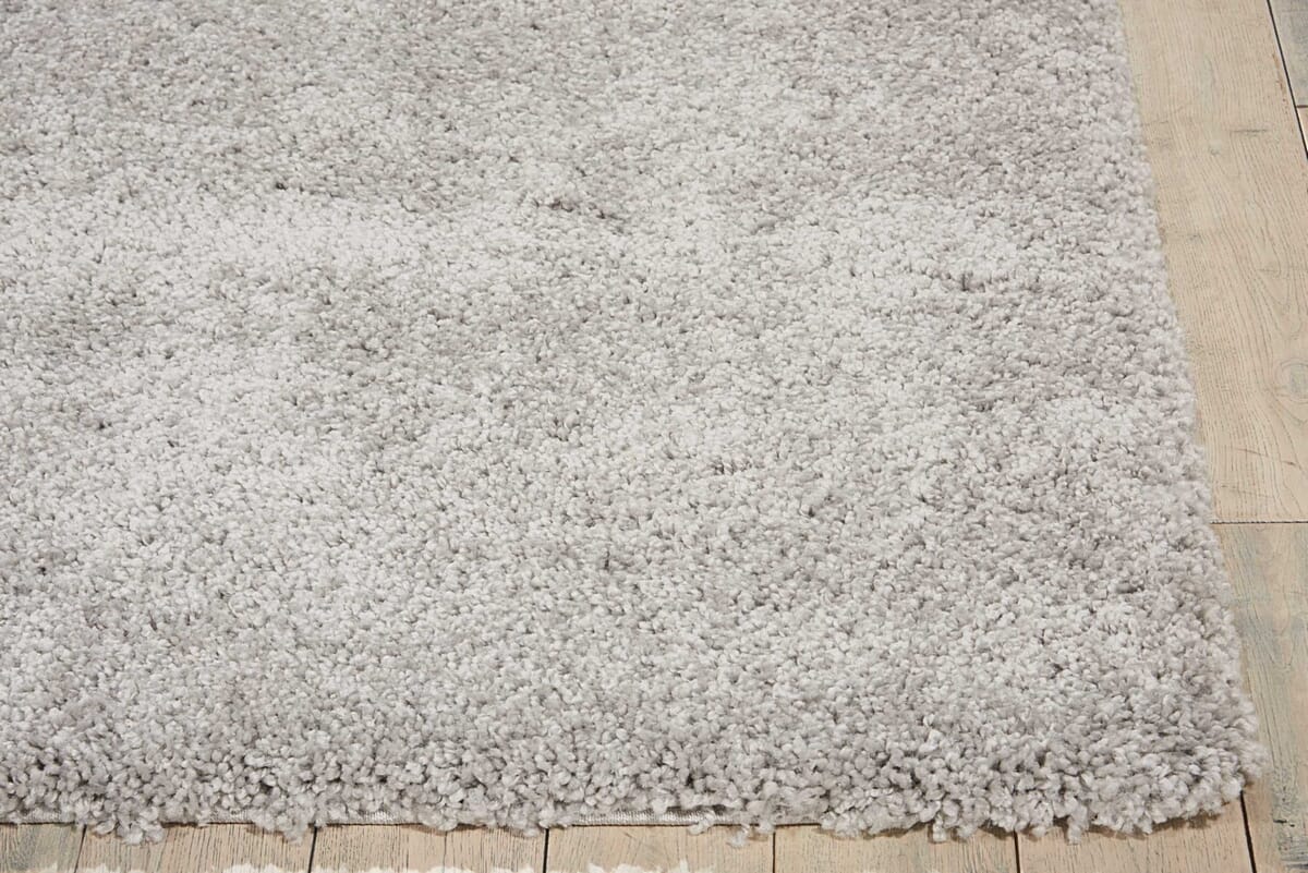 Nourison Malibu Shag Msg01 Silver Grey Shag Area Rug