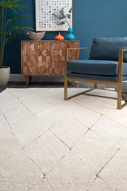 Nuloom Valentina Stucco Trellis Nva2058A Beige Area Rug