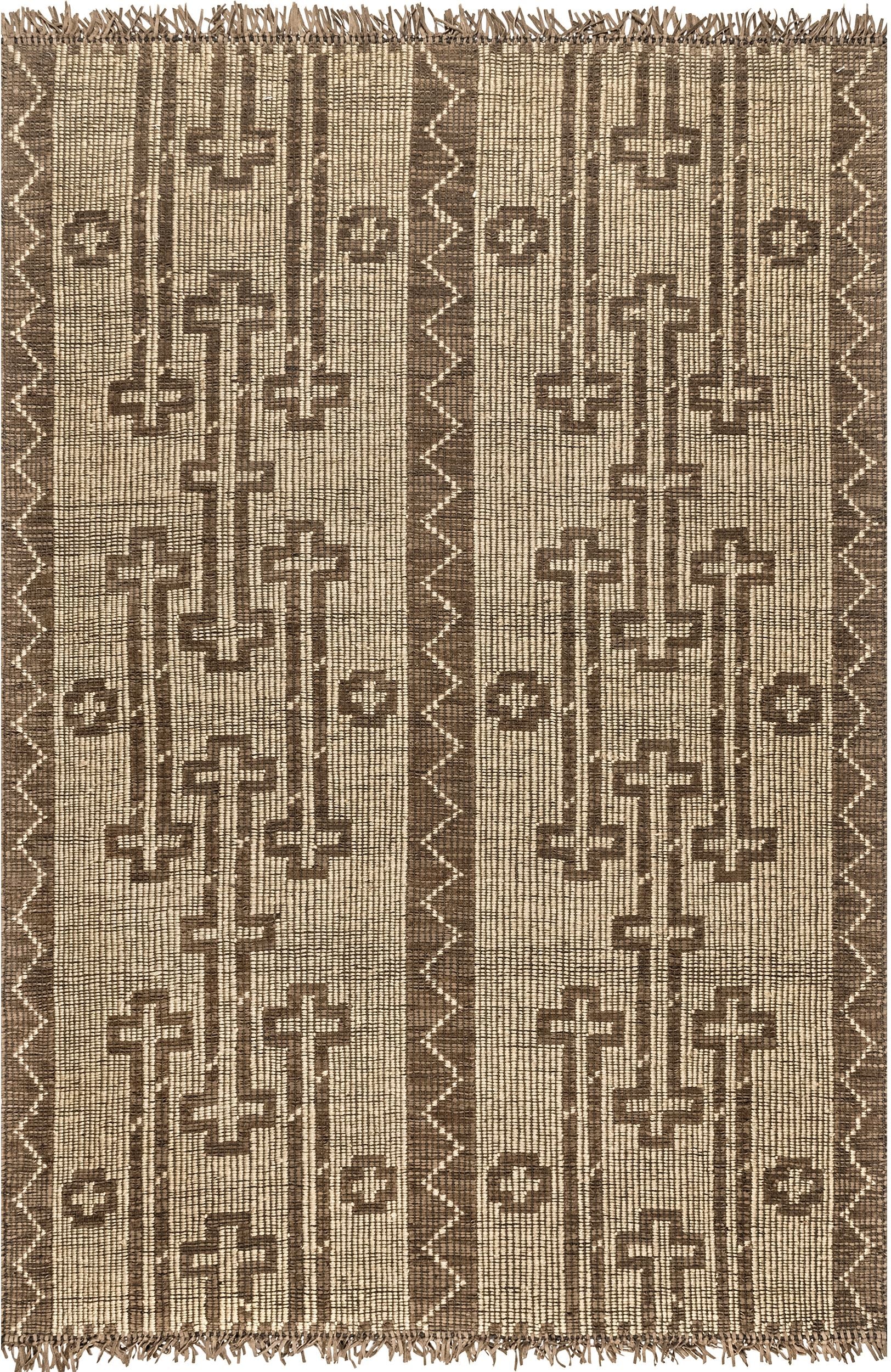 Nuloom Livy And Leather Tribal Nli3574A Natural Area Rug