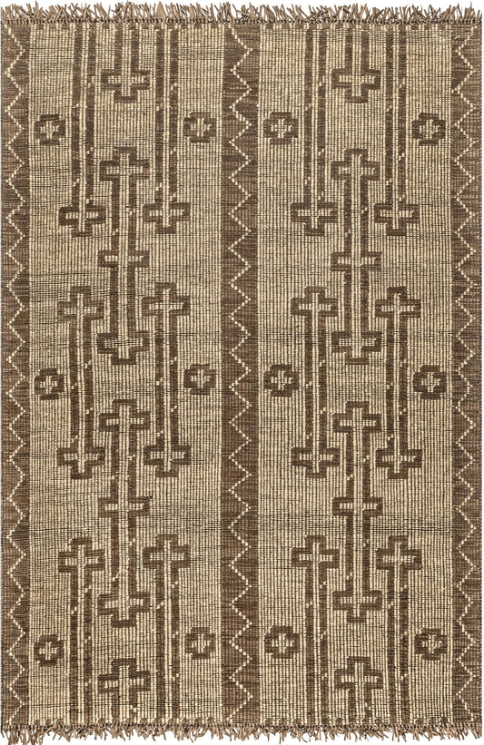 Nuloom Livy And Leather Tribal Nli3574A Natural Area Rug