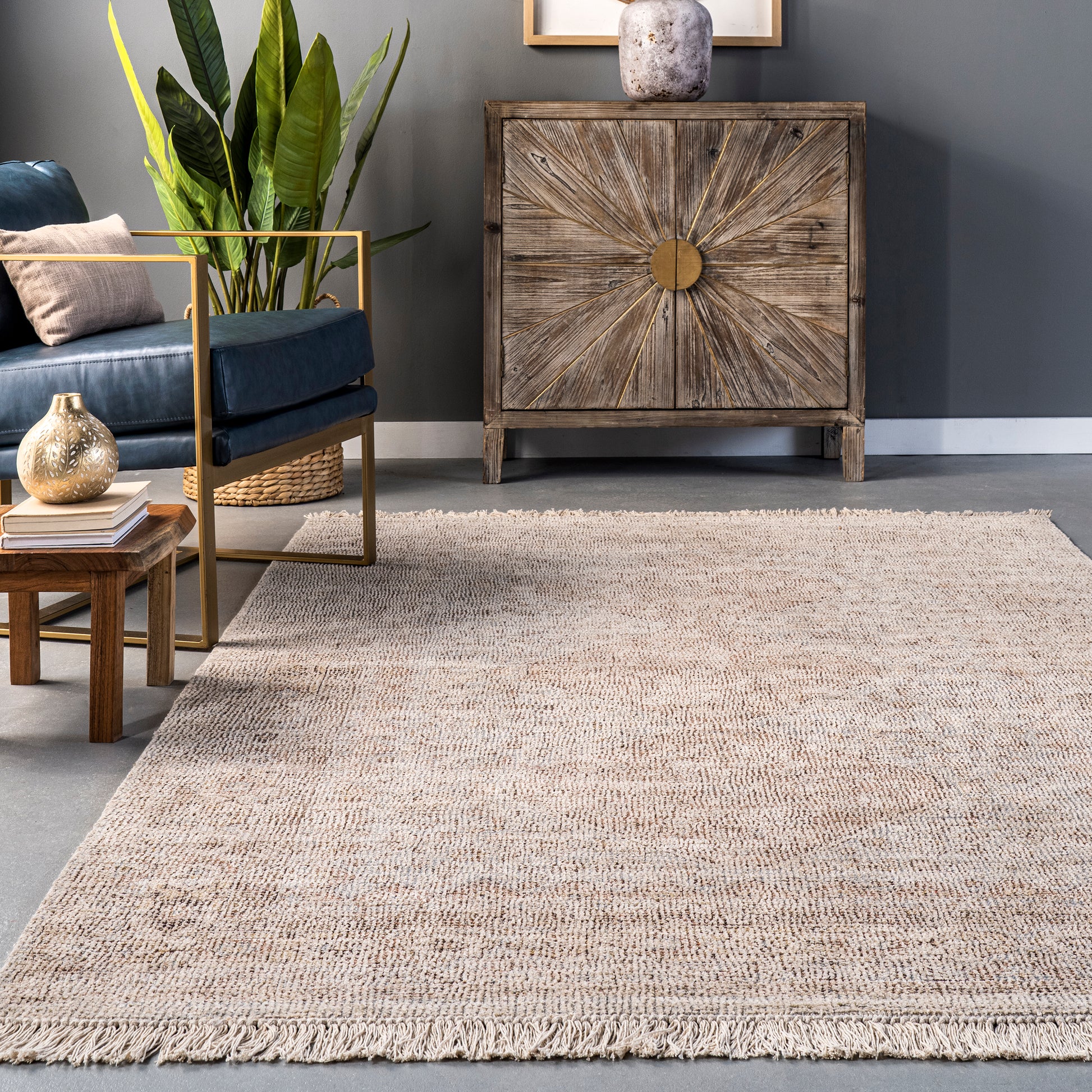 Nuloom Rosia Persian Nro3486A Khaki Area Rug