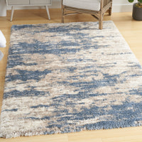 Nourison Dreamy Shag Drs10 Light Blue Grey Area Rug