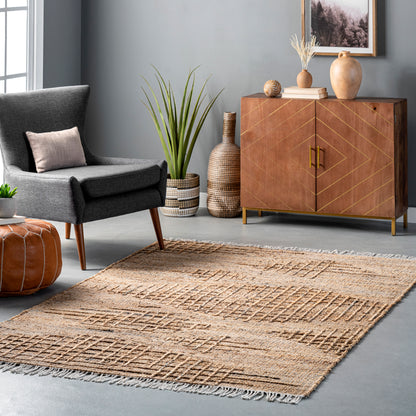 Nuloom Flor Tassled Nfl3552A Natural Area Rug