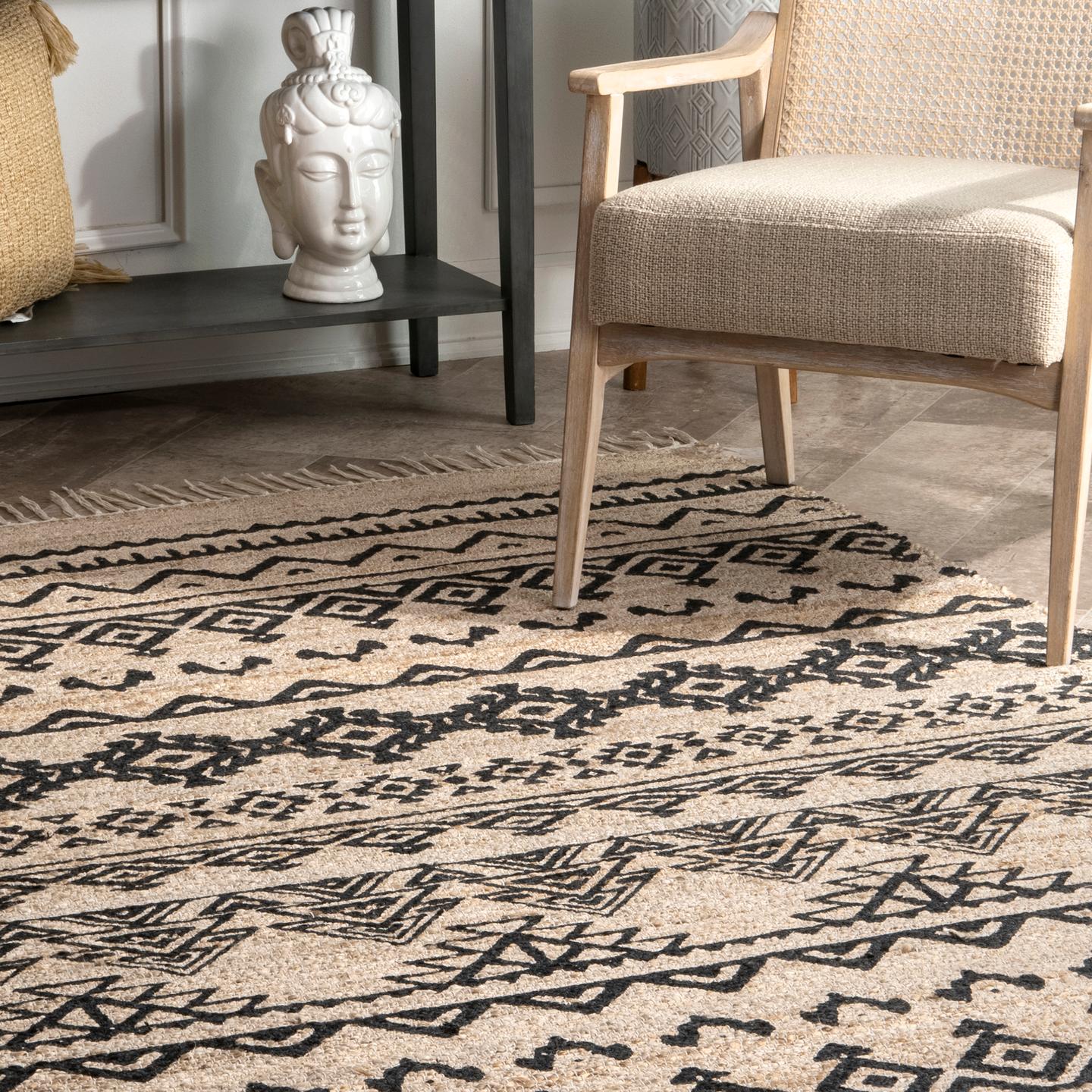 Nuloom Celeste Banded Tribal Nce1933A Natural Area Rug