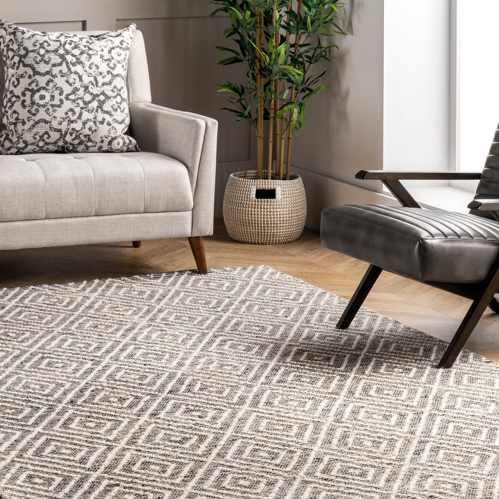 Nuloom Flora Nfl3595A Gray Area Rug