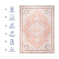 AreaRugs.com Wavaj Nwa1169A Peach Area Rug