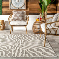 Nuloom Corina Zebra Nco1659A Gray Area Rug