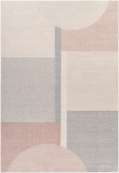 Surya Flux Xuf-1001 Pale Pink, Rose, Beige, Light Gray Area Rug