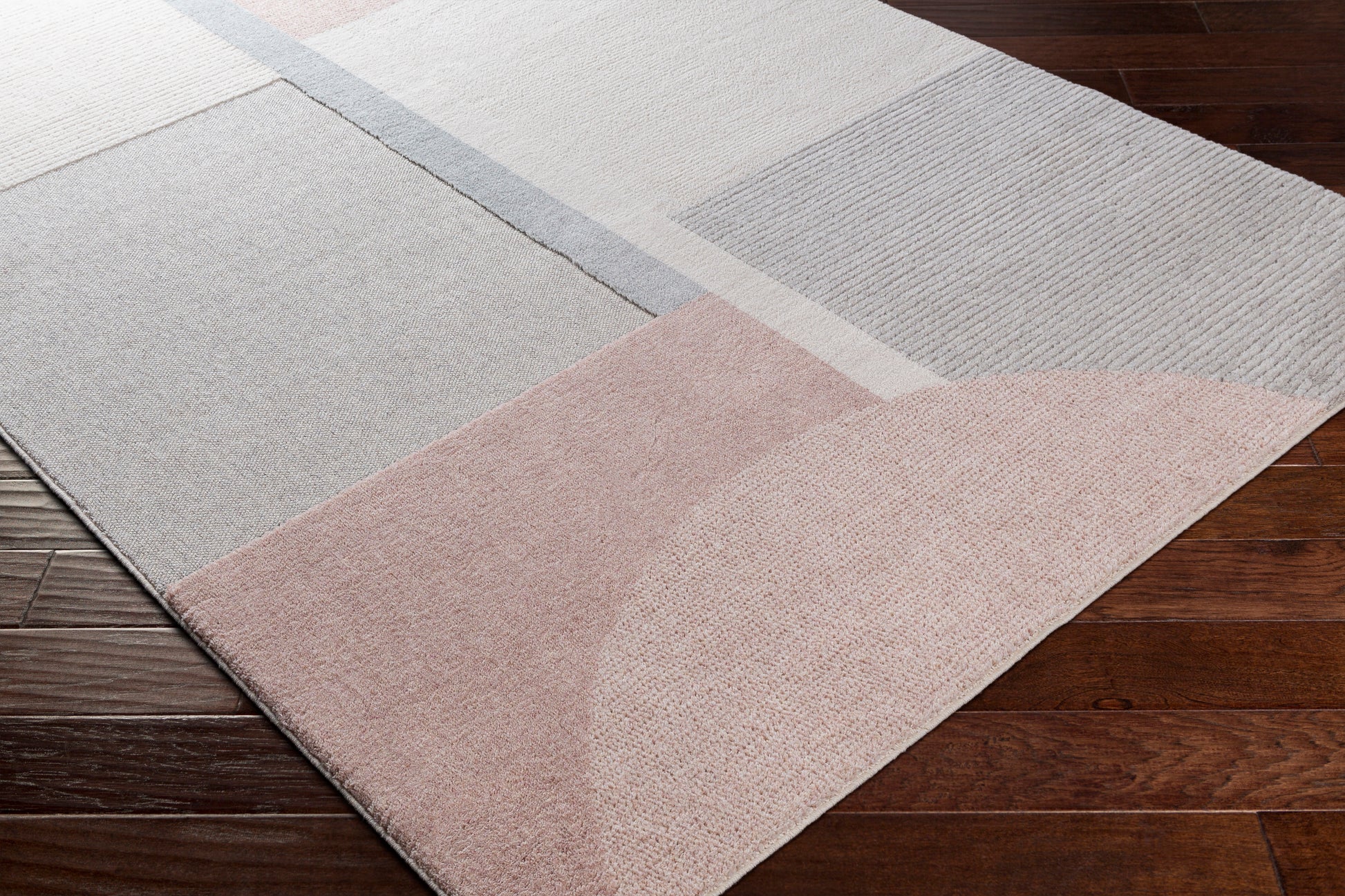 Surya Flux Xuf-1001 Pale Pink, Rose, Beige, Light Gray Area Rug