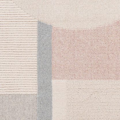 Surya Flux Xuf-1001 Pale Pink, Rose, Beige, Light Gray Area Rug