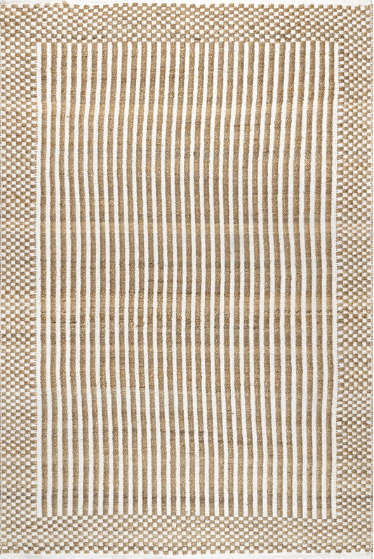 Nuloom Ella And Border Nel3567A Natural Area Rug