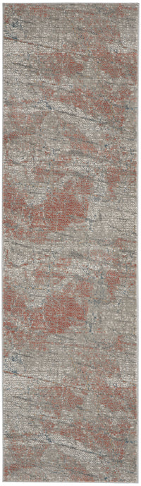 Nourison Rustic Textures Rus15 Light Grey/Rust Area Rug