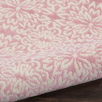 Nourison Jubilant Jub06 Ivory / Pink Damask Area Rug