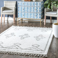 Nuloom Mackie Moroccan Nma1837D White Area Rug