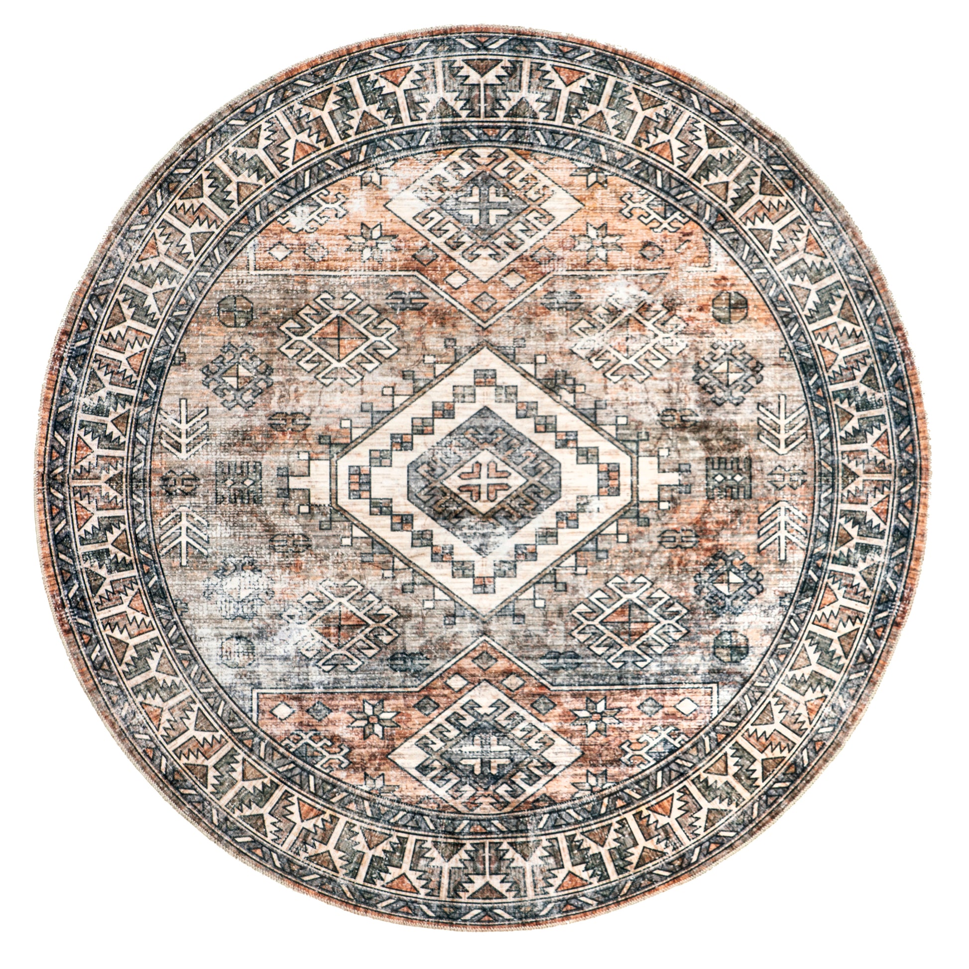 AreaRugs.com Wavaj Nwa1046B Rust Area Rug