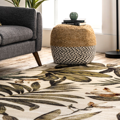 Nuloom Meghan Tropical Floral Nme2434A Green Area Rug