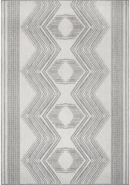 Nuloom Ranya Tribal Nra1766D Light Gray Area Rug