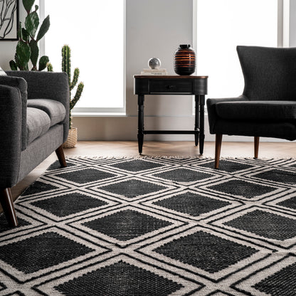 Nuloom Ailey Trellis Nai3408A Black Area Rug