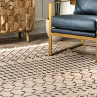 Nuloom Emmeline Trellis Nem2702A Beige Area Rug