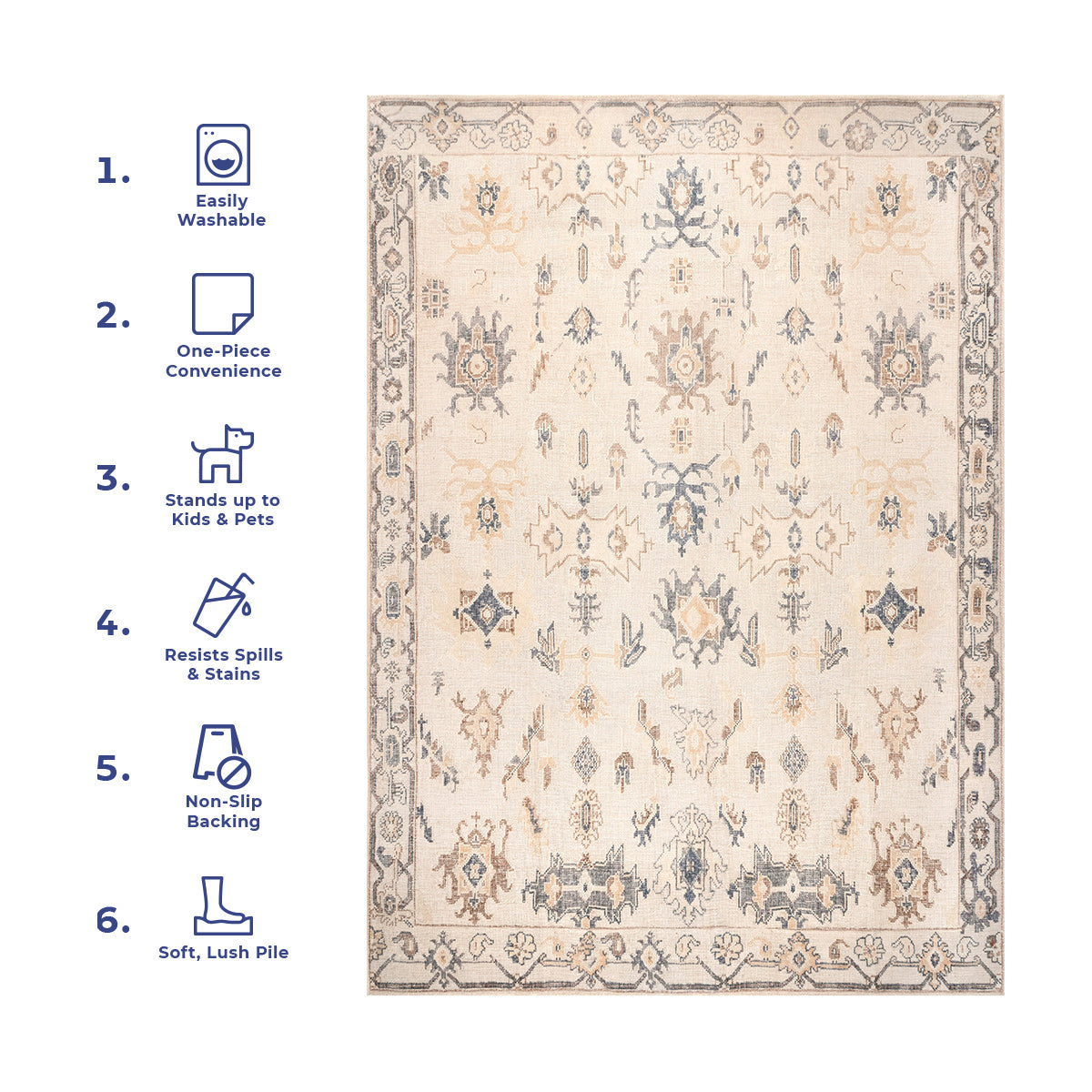 AreaRugs.com Wavaj Nwa1177A Light Gray Area Rug