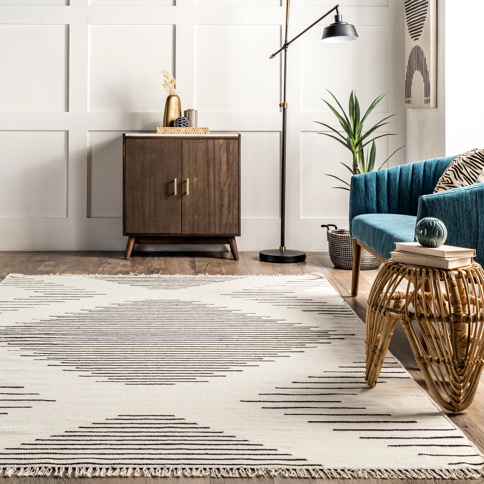 Nuloom Delora Bohemian Blend Nde2780A Ivory Area Rug