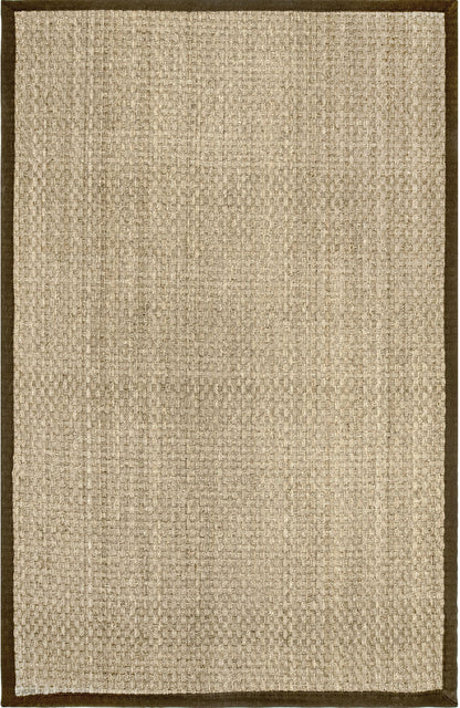 Nuloom Hesse Checker Weave Seagrass Nhe2029B Brown Area Rug