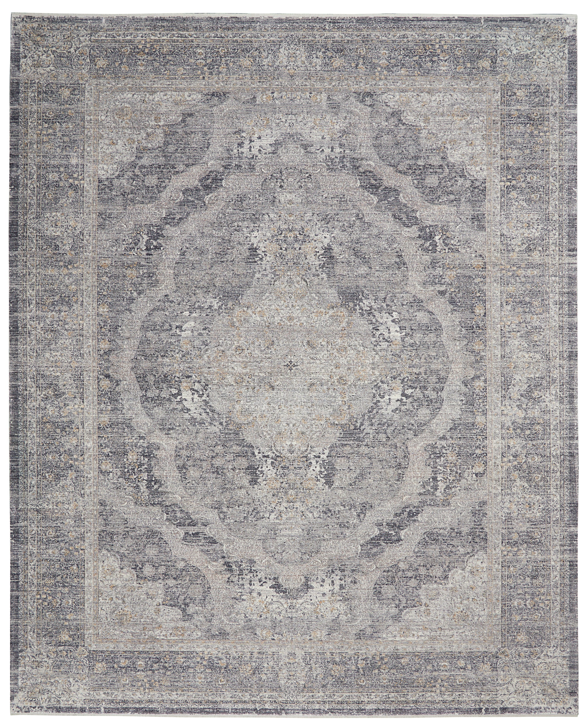 Nourison Starry Nights Stn05 Charcoal/Cream Area Rug