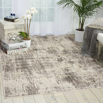 Nourison Michael Amini Gleam Ma602 Ivory/Grey Area Rug