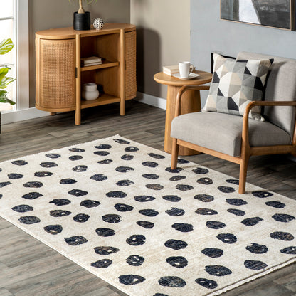 Nuloom Jeri Polka Dot Nje1544A Beige Area Rug