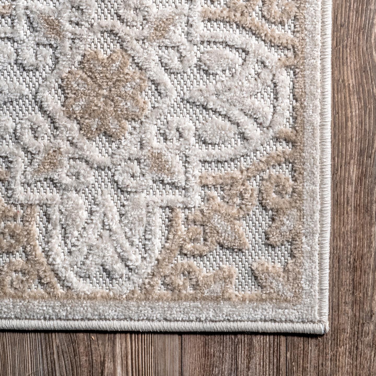 Nuloom Macie Snowflake Nma1558A Beige Area Rug