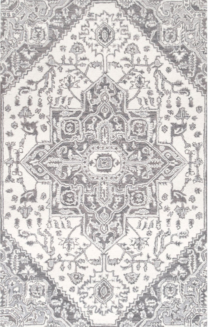 Nuloom Dewitt Floral Nde2689A Gray Area Rug