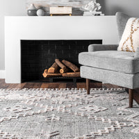 Nuloom Roxy Diamond Nro2330A Gray Area Rug