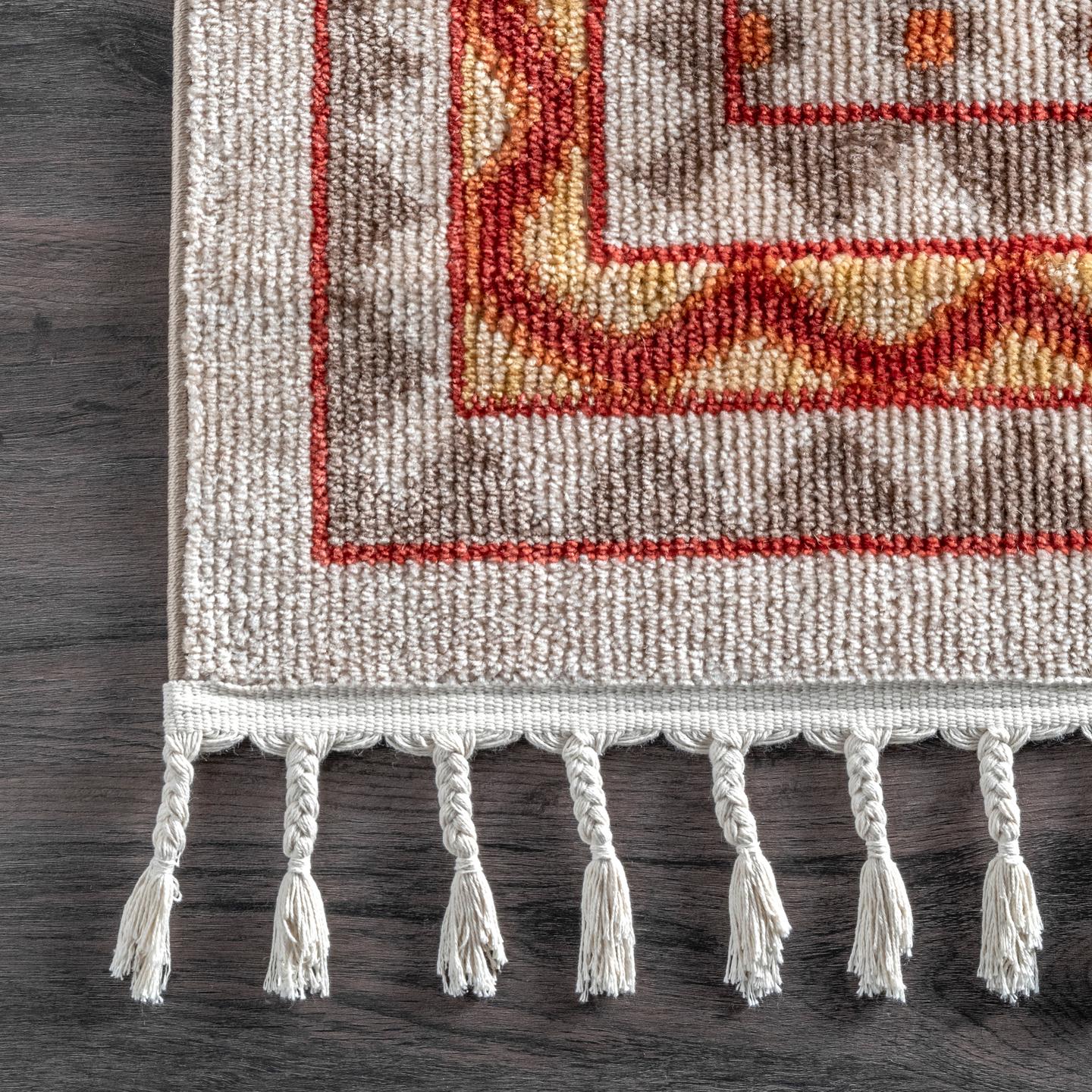 Nuloom Savanna Tribal Nsa2539A Rust Area Rug