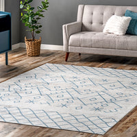 AreaRugs.com Wavaj Nwa1280A Blue Area Rug