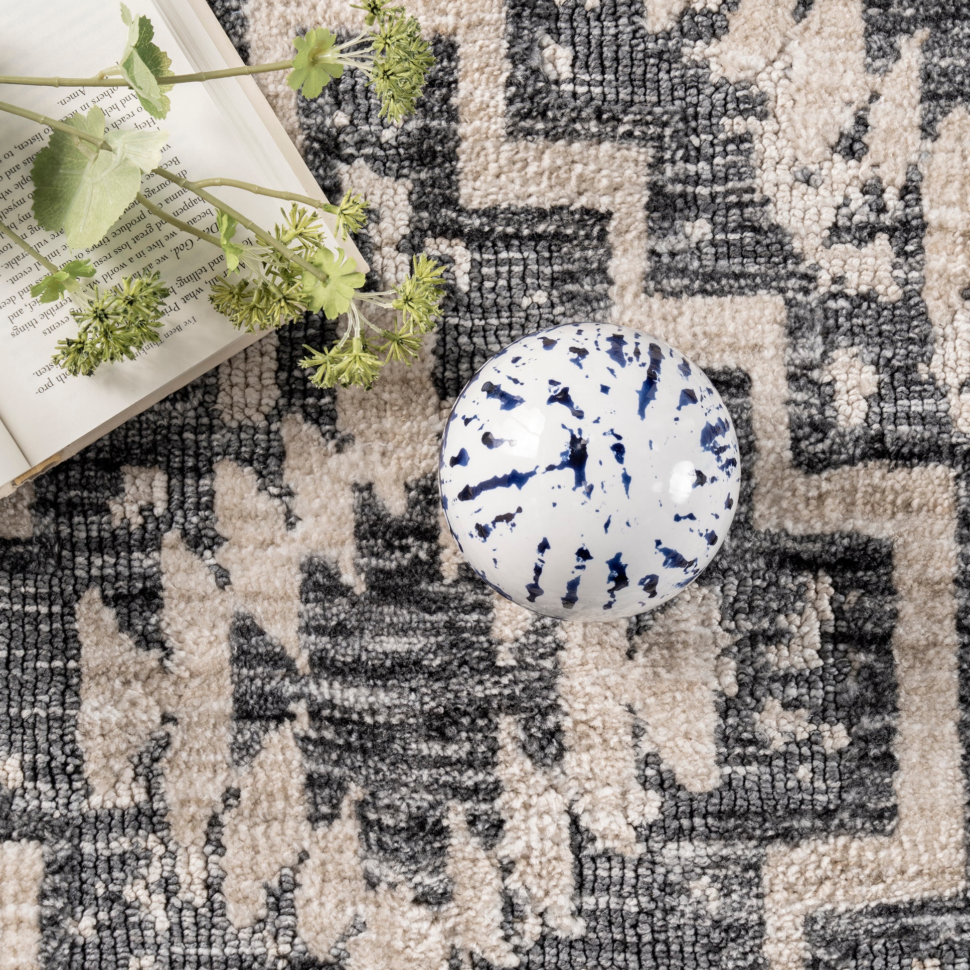 Nuloom Trena Tribal Ntr2082A Dark Gray Area Rug