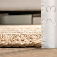 Nuloom Caile Raised Jute Nca3508A Ivory Area Rug